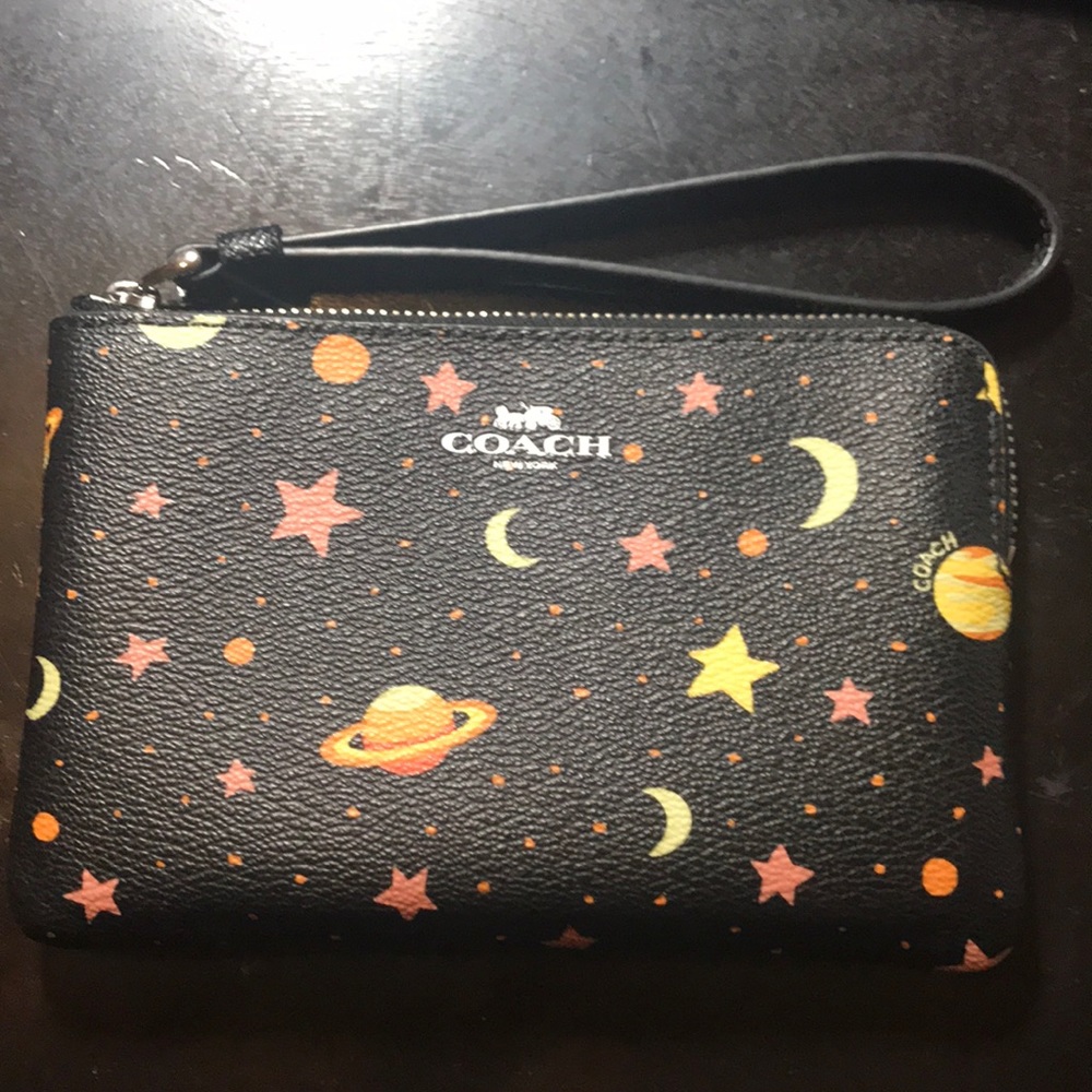 Coach NASA collection black space wristlet